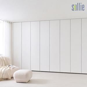 [솔리에] 벨루가 무몰딩 붙박이장 210cm(7자)