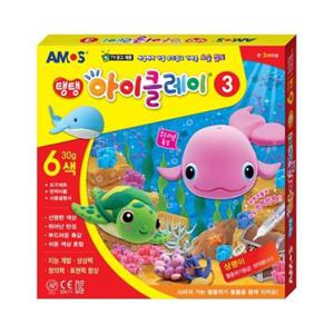 자재 18000 탱탱 아이클레이 3번 6색 30g 아모스 (점토놀이 컬러클레이 찰흙)
