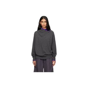 26 SS 드리스반노튼 여성 그레이 루즈 캐시미어 터틀넥 스웨터 252358F099013