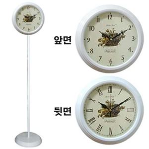 GB6052 무소음 양면 스탠드시계 화이트과일 메탈 한국 벽시계 양면시계 인테리어소품 집들이 선물