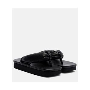 릭오웬스 레더 플랫폼 통 샌들 P01149142