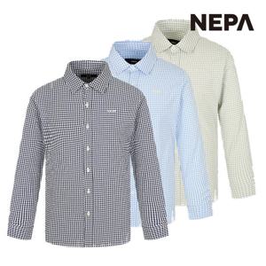 네파 남성 라이프 체크 긴팔 셔츠 7J31541