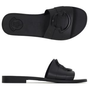 몽클레어 블랙 로고 몬  슬라이드 샌들 4C00040 M4095 999