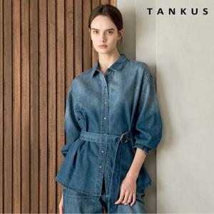 [탱커스]벨티드 페이드 워싱 데님 셔츠 (TY1BL008L0)