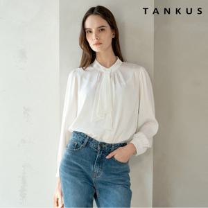 [탱커스]스탠드넥 프릴 타이 블라우스 (TY1BL010L0)