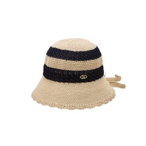 네이비 짜임 라피아 버킷햇 HIHE6E505N2