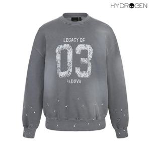 [하이드로겐] (추성훈 착장) 남성 넘버즈 다잉 맨투맨 H11F1FM203_BL