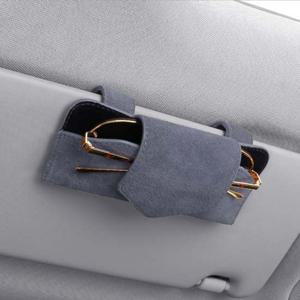 할인 웨스턴 스웨이드 선바이저 선글라스 클립 차량용 안경 썬글라스 수납함 보관함 케이스