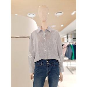 [숲]로고 밴딩 루즈핏 원포켓 셔츠 SCRLS30