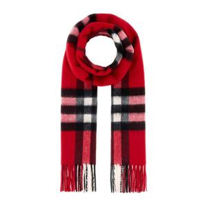 버버리 체크 패턴 자수 캐시미어 머플러 8112640 C3383