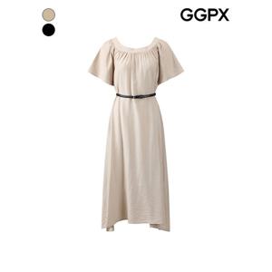 [GGPX] 패플특가  블랙 슬림 벨트 세트 플레어 원피스 (GQ3OP0