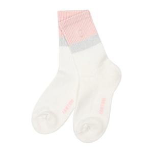 팬텀골프양말 NQC 221E3SC202_IV 여성 3색 컬러 배색 중목 양말