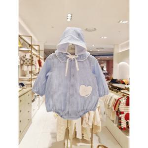 [에뜨와] (에뜨와) (출산백일선물)휴고체크바디수트 세트 (07T127906) (유아 출산 백일 돌선물 조카선물) 07T127906