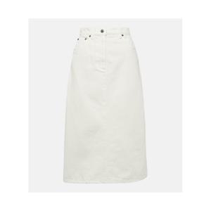 프라다 하이라이즈 데님 미디 스커트  P00886603