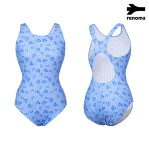 [레노마수영복] 레노마수영복  RN-LS2E804BU 여성X자형 실내강습수영복 RNLS2E804BU