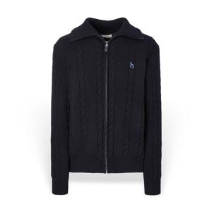 [헤지스 남성] 남성 울 케이블 하이넥 방풍집업 HZSW5D327N3 HZSW5D327