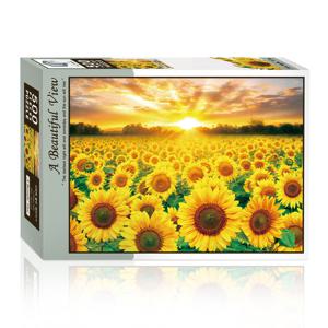 직소퍼즐 명화 풍경 석양에 물든 해바라기 500피스 T-DF05-1030
