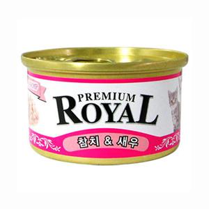 [세트]프리미엄 로얄캔(참치/새우)85gX24개/고양이캔