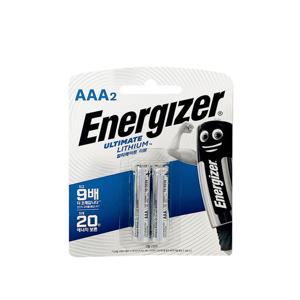 에너자이저 얼티메이트리튬 L92BP2 AAA사이즈 포장 2개입 1.5V