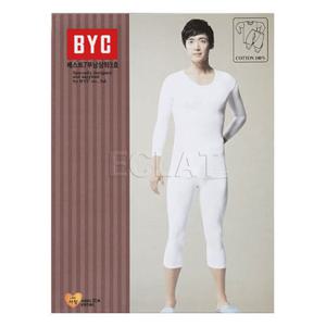 [BYC] 베스트 남성 7부 내복 세트 BYI6794-WH