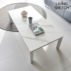 [리빙스케치] 포세니엘 1200 세라믹 소파테이블[착불]화이트 거실테이블