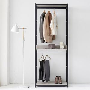 런웨이2 18T LPM800 스틸 2단선반행거장 드레스룸행거