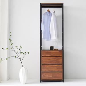 런웨이2 18T LPM 600 스틸 4단서랍행거장 드레스룸행거