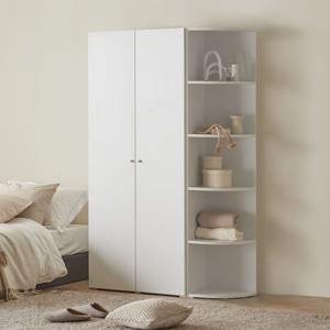 아씨방가구 그란데 싱글+라운드 코너선반장 세트 120cm