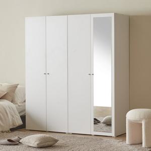 아씨방가구 그란데 싱글+전신거울 옷장 세트 160cm