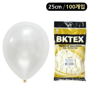 해피파티 풍선 펄 라운드 25cm (100개입) (화이트)