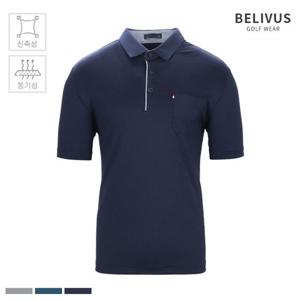 빌리버스 남성 골프웨어 여름 반팔 무지 카라 티셔츠 PK0215