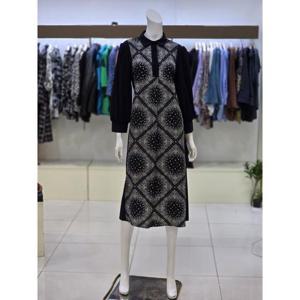 소고 트리아나 세이브존07 패턴 배색 원피스 TJ3PA03