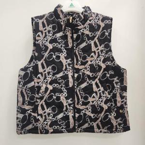 그린조이 HC07 여성 프린트 패딩 베스트 .GF24WV02W