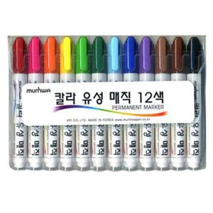 문화)칼라유성매직 12색세트 매직류 문화매직류