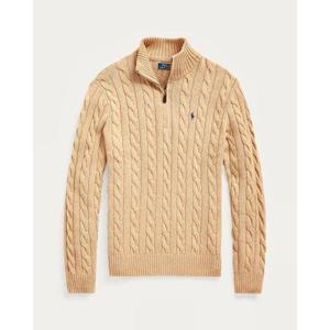 폴로 랄프로렌 집업 니트 710810841003 CAMEL MELANGE DOM
