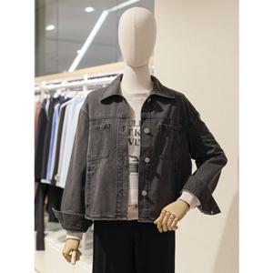 [숲] SOUP 숲 뒷면 자수 크롭 셔츠형 데님 자켓 (SB4DJ31) SB4DJ31