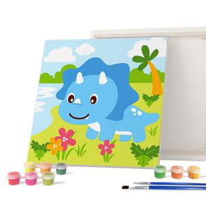 아이러브페인팅 DIY캔버스형 그림그리기 20x20cm 공룡_트리케라톱스