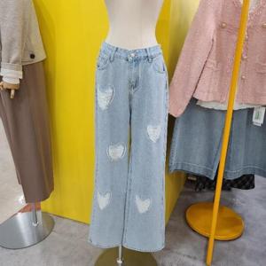 르피타 DP01 하트 와이드  데님팬츠 L255UJE352