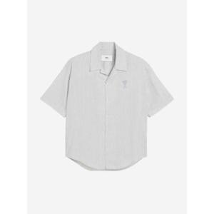 아미 반팔 셔츠 HSH292 CO0113 1041 WHITE BLUE NOTE DOM