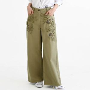 [비꼴리끄]컬러 데님 자수 팬츠B252DS2010