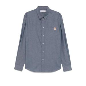 메종키츠네 긴팔 셔츠 OM00432WC5043P470 INDIGO DOM