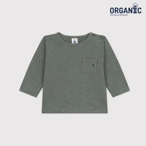 [쁘띠바또]쁘띠바또 오가닉 포켓 슬럽 티셔츠 (NTF41TR23F_DG)