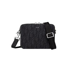 디올 숄더 스트랩 파우치 블랙 디올 오블리크 자카드 2OBBC119YSE-H03E