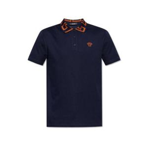 베르사체 그레카 반팔 스트레이트 헴 폴로 셔츠 A874021A06199 1UI20 TP940545333