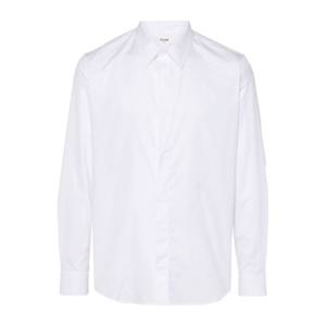 셀린느 화이트 코튼 컨실드 프론트 버튼 셔츠 2C32C091F 01BC