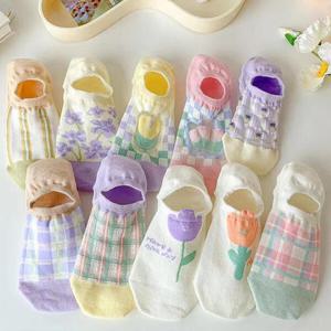 아트박스/홀리지 [10켤레세트] 산시아 시스루양말 여자 꽃 발목