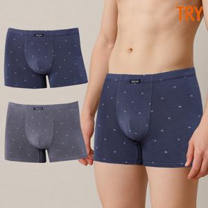 트라이 남자모달팬티 드로즈팬티 사각 부드러운 스판 즈로즈 2매