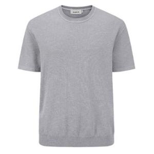 [리얼지오지아][25SS] 라이트그레이 썸머미라쿨슬럽 반팔 라운드 스웨터 ADF3ER1902