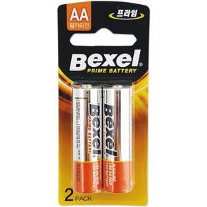 알카라인건전지 AA건전지2p) 벡셀 배터리 (프라임 1.5V 알카라인