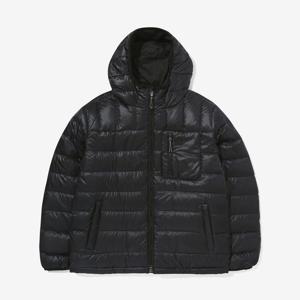 [휠라]유광 립스탑 경량 후드 다운  FS2DJG4108M_BLK